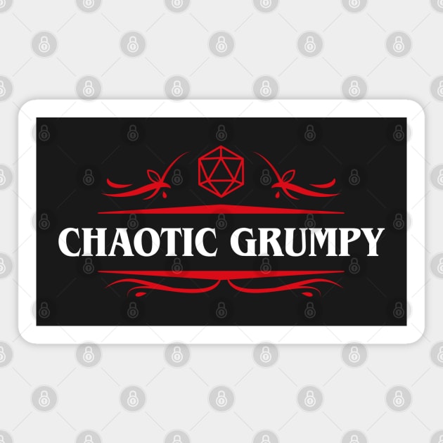 Chaotic Grumpy Alignment RPG Magnet by pixeptional